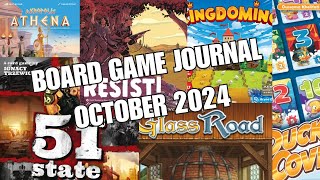 Board Game Journal  October 2024 [upl. by Irap]