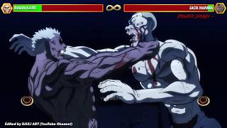 Jack Hanma VS Raian Kure With Healthbars  Baki Hanma VS Kengan Ashura [upl. by Mac]