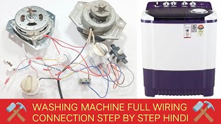 Washing Machine Full Wiring Connection Step By Step In Hindi ✅  Washing Machine Wiring 2024 [upl. by Gunas526]