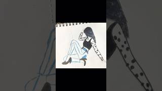 How to draw girl simple step by step girl draw shorts viralshort [upl. by Rube]