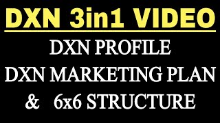 DXN 3in1 VIDEO  DXN PROFILE DXN PLAN AND 6x6 STRUCTURE HINDIURDU [upl. by Nanice]