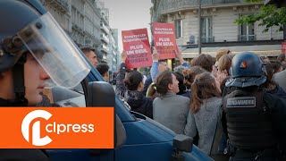 Blocage de lAG de Total  échauffourées lacrymos et tensions 26 mai 2023 Paris France 4K [upl. by Ohcirej]