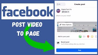 How to Post Video to Facebook Page LaptopPC 2024 [upl. by Bertina]