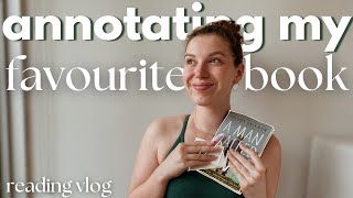 annotate my favourite book with me 🤍 reading vlog [upl. by Anallij]