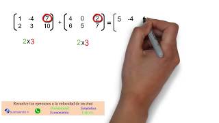 Sumar y Restar Matrices paso a paso [upl. by Fan791]