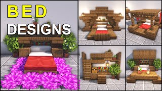 Top 5 AWESOME Bed Designs for Your Minecraft Bedroom [upl. by Michi]