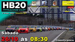 🔴 HB20 RACING CUP  Classificatório  4ª Etapa 2024  Velocitta SP  Ao Vivo [upl. by Iphagenia]