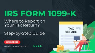 Where Do I Report Form 1099K on My Tax Return [upl. by Ajnotal]