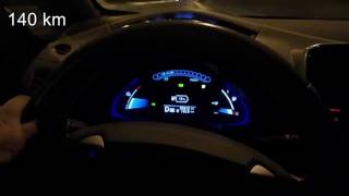 Nissan Leaf 24kWh 173 km drive in winter with winter tires [upl. by Ozkum]