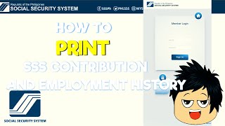 How to Print SSS Contribution and Employment History Online 2024 [upl. by Okoyk557]