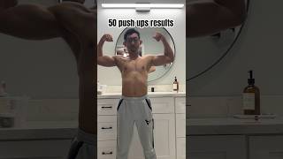 50 push ups results shorts pushups gym viral fitness bodybuilding [upl. by Ynaiffit131]