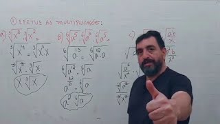 Aula 22 multiplicação de radicais matemática [upl. by Angelika618]