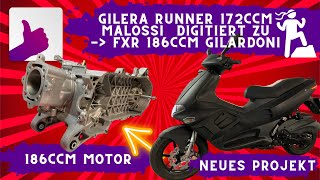 Gilera Runner FXR 180 186ccm LC mit Langhubkurbelwelle 55105  Tuning Vergaser Projekt Vorstellung [upl. by Novel]