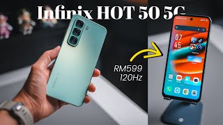 Infinix HOT 50 5G Best Budget 5G Phone with 120Hz Only RM599 😨 [upl. by Ydderf729]