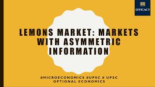 LEMONS MARKET LEMONS LAW ADVERSE SELECTION MORAL HAZARD [upl. by Ennylyak]