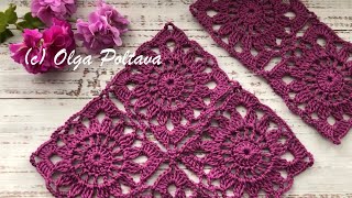 How to crochet and join lacy crochet motifs Beautiful motif for a summer blouse Video Tutorial [upl. by Zoa]