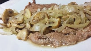 COCINAR BISTEC DE RES CON CHAMPIÑONES FACIL Y SENCILLO [upl. by Martyn]