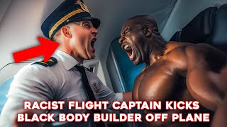 Racist Flight Captain Kicks BLACK BodyBuilder Off Plane Unaware His Dad Owns The Airline [upl. by Nave]