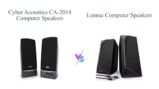 Cyber Acoustics CA2014 vs LENRUE Computer Speakers 🔊🔊 [upl. by Notliw]