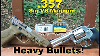 357 Sig VS 357 Magnum  Heavy Bullets [upl. by Anitnatsnok]