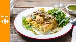 Cannelloni met groene kool eekhoorntjesbrood en basilicumcoulis [upl. by Einnel]