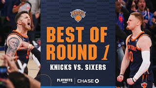 BEST PLAYS from Knicks First Round Victory over 76ers  2024 NBA Playoffs [upl. by Sewole]