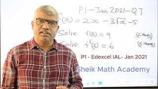 P1 Differentiation and Quadratic Equation Simplified Jan 2021 Q7 [upl. by Anauqaj]