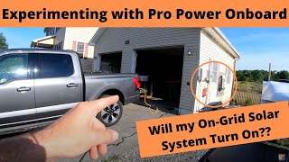 Ford F150 Lightning Pro Power Onboard W OnGrid Solar System [upl. by Tarryn]