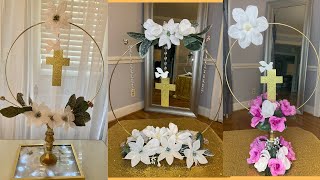 Baptism Centerpieces DIYChristening religious centerpieces [upl. by Attayek617]