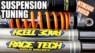 KTM 300 build part 9 Suspension tuning by Racetech [upl. by Eenal]