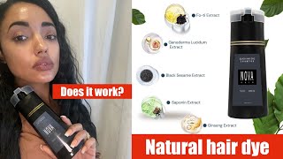 NOVA HAIR DYE SHAMPOO DEMO REVIEW AFRO HAIR [upl. by Airdnekal]