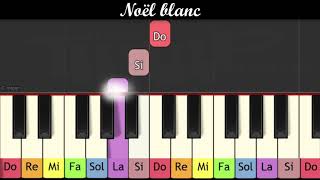 Chant de noël  Noël blanc Piano pour enfants très facile [upl. by Jarrow]