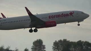 Corendon Airlines B737800 Takeoff Groningen Airport Eelde [upl. by Elleirad600]