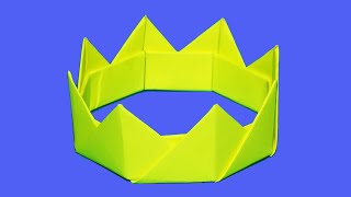 Origami Crown  Making With Paper  DIY  Paper Crown Easy [upl. by Olivero183]