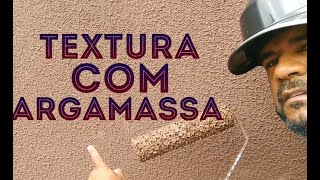 TEXTURA FEITO COM ARGAMASSA E XADREZ FÁCIL E BARATO [upl. by Conrade564]