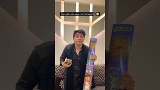 😱When she says no to crackers  shortsfeed shorts viralvideos relatable comedy diwali yt [upl. by Loria891]