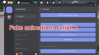 Fake animations script 2  The strongest battlegrounds [upl. by Arraeis]