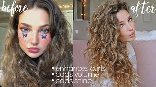 how I plop my wavy hair overnight 2B2C [upl. by Ellehcir62]