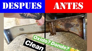 TRUCOS  Como quitar el oxido del metal🤔🤔  QUEDO CLEAN👌 [upl. by Kotick]