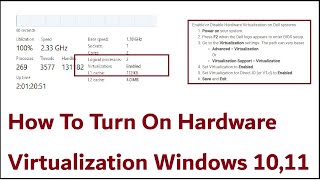 How To Turn On Hardware Virtualization In Windows 1011 [upl. by Thormora958]