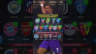 Unbeaten Teams 202425 Top 5 Leagues trending viral fifa shorts [upl. by Akilak]