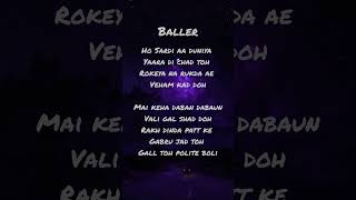 Shubhballerlyrics ll Punjabi song ll punjabi lyrics viralvideo trending shubh [upl. by Lammaj918]