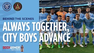 ALWAYS TOGETHER CITY BOYS ADVANCE TO CONFERENCE SEMIFINALS  NYC v ATL MLS Cup Playoffs  112121 [upl. by Martreb338]