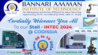 BIT in INTEC 2024  CODISSIA Coimbatore [upl. by Oneal]