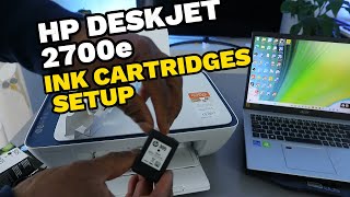 HP DeskJet 2700e Ink Cartridges Setup [upl. by Elocn]