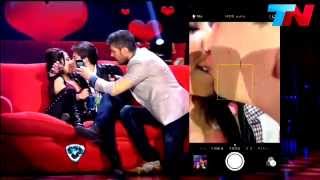 El beso de Noelia Pompa con su novio Julián Di Vietri en Showmatch [upl. by Anitsirhcairam]