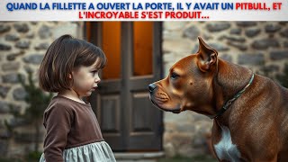 QUAND LA FILLETTE A OUVERT LA PORTE IL Y AVAIT UN PITBULL ET LINCROYABLE SEST PRODUIT [upl. by Priebe740]