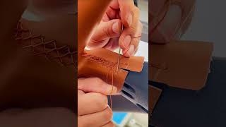 DIY How to Stitch Leather Steering Wheel Cover  bmw [upl. by Obla]