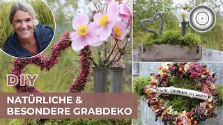 DIY  ZIEGELFORM herbstlich dekorieren und BESONDERE GRABDEKO [upl. by Ellehcal]