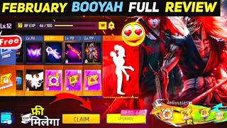 🥳February Booyah Pass Full Review 😍  😍Free fire Next Evo Vault Event [upl. by Lello]